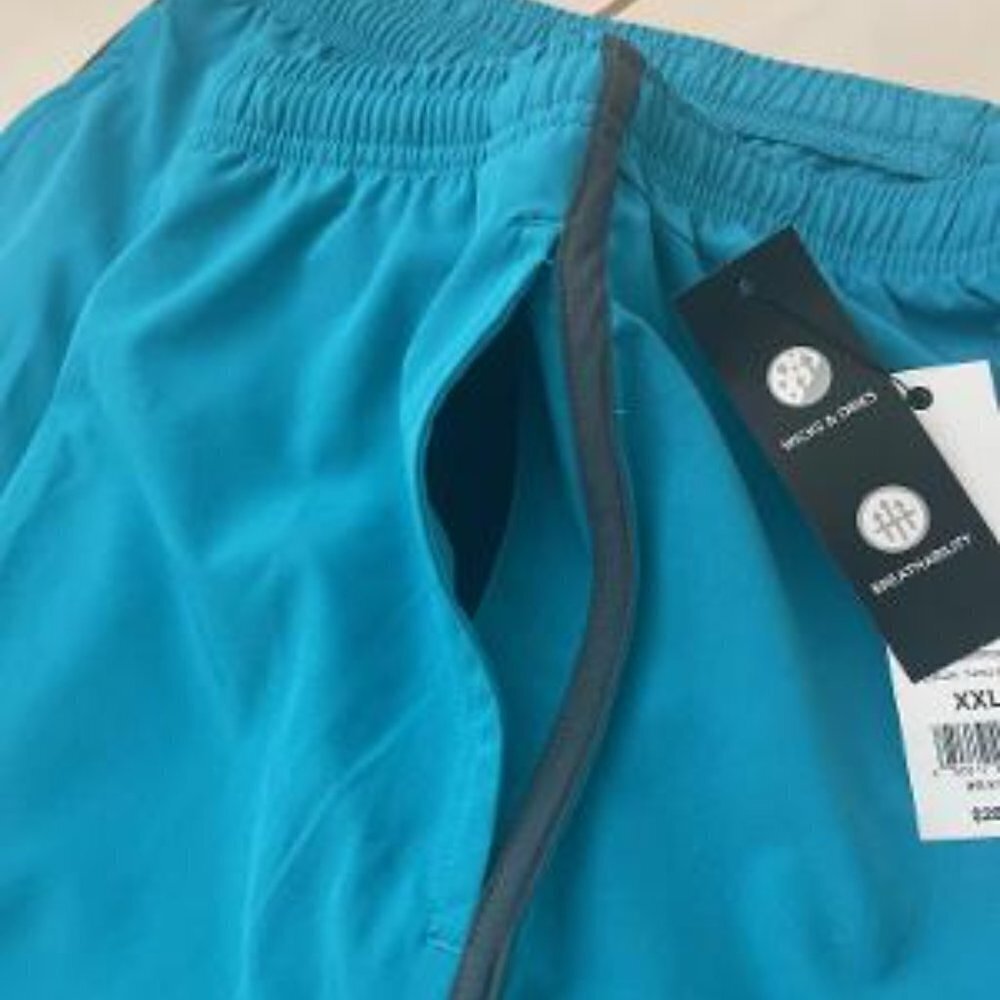 Zelos Men's NWT Teal Athletic Shorts. XXL - Picture 2 of 5